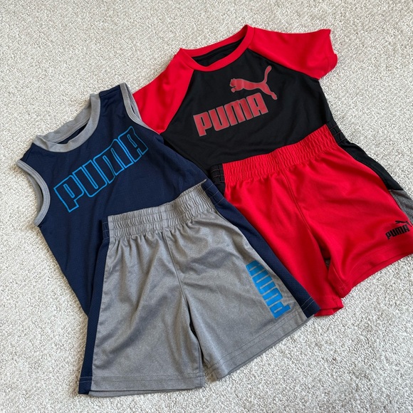 Puma Kids' Red, Blue, and Gray Outfit Set - Picture 2 of 2